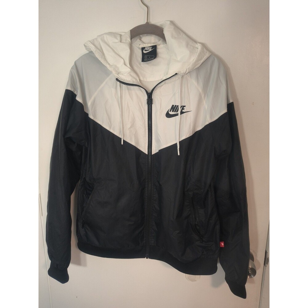 Nike Sportswear Windrunner White/Black Windbreaker Jacket Size Medium